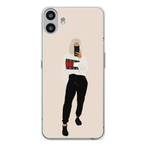 Силиконовый Чехол на Nothing CMF Phone 1 с картинкой Стильных Девушек – Стильная