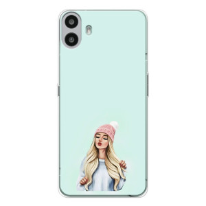 Силиконовый Чехол на Nothing CMF Phone 1 с картинкой Стильных Девушек – В шапке