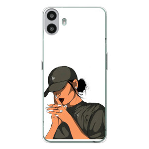 Силиконовый Чехол на Nothing CMF Phone 1 с картинкой Стильных Девушек – В зеленом