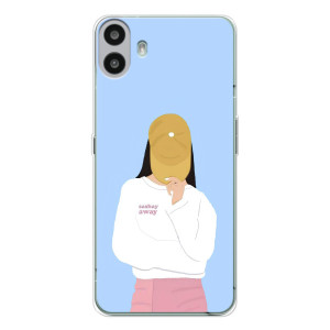 Силиконовый Чехол на Nothing CMF Phone 1 с картинкой Стильных Девушек – Желтая кепка