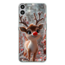 Яркий чехол для Nothing CMF Phone 1 с Зимними Оленятами
