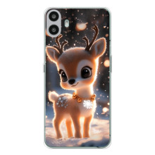 Яркий чехол для Nothing CMF Phone 1 с Зимними Оленятами – Оленёнок