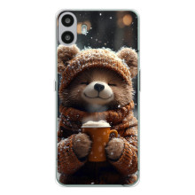 Друкований чохол 'Звірята з кавою' для Nothing CMF Phone 1 – Мішка з кавою