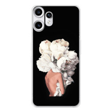 Чехлы (ART) Цветы на Nothing CMF Phone 2 Pro (VPrint) (Белые цветы)