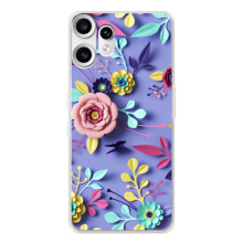 Чехлы с Цветами для Nothing CMF Phone 2 Pro (VPrint) (Цветочный дизайн)