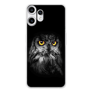 Чехлы с принтом СОВЫ для Nothing CMF Phone 2 Pro – Сова на чёрном