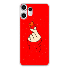 Чохол (Знак сердечка) для Nothing CMF Phone 2 Pro – Сердечко на червоному