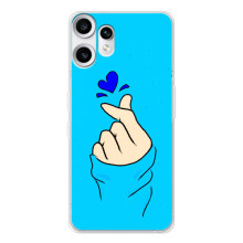 Чохол (Знак сердечка) для Nothing CMF Phone 2 Pro – Сердечко на синоьому