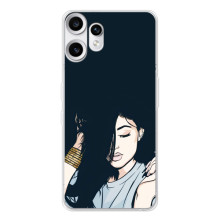 Чехол с печатью для Nothing CMF Phone 2 Pro - (Мода) (AlphaPrint) (Красивая девочка)