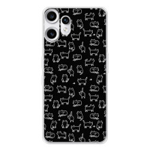 Чохол на тематику: Коти для Nothing CMF Phone 2 Pro (Котики на чорному)