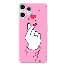 Чехол с принтом для Nothing CMF Phone 2 Pro (AlphaPrint - Знак сердечка) (Знак Love)
