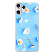 Чохол з Квітами для Nothing CMF Phone 2 Pro (ромашки на блакитному)