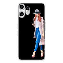 Чохол з картинкою Модні Дівчата Nothing CMF Phone 2 Pro (Дівчина з телефоном)