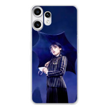 Чехлы Венсдей на Nothing CMF Phone 2 Pro Уэнсдей (AlphaPrint) (Уэнздей с зонтом)