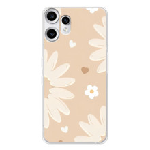 Чехол с цветочным принтом на Нотинг СМФ Фон 2 Про (Бежевые цветы)