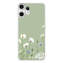 Чехол с цветочным принтом на Нотинг СМФ Фон 2 Про (Цветы на зеленом)