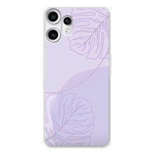 Чехол цветочный дизайн для Nothing CMF Phone 2 Pro – Монстера фиолетовая