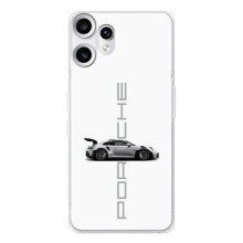 Чохол з авто Порше для Nothing CMF Phone 2 Pro – білий порше