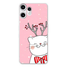 Новорічні Чохли для Натанґ ЦМФ Фон 2 Про (VPrint) (Зимовий кіт)