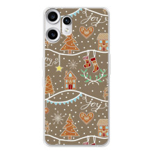 Новорічні, Святкові Чохли для Nothing CMF Phone 2 Pro - 2024 год (Новорічні пряники)