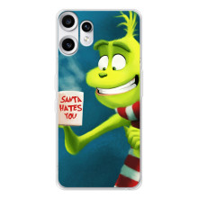 Рождественские Чехлы для Nothing CMF Phone 2 Pro (VPrint) (Зеленый Гринч)