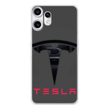 Силіконовий бампер з картинкою машини на Nothing CMF Phone 2 Pro (Logo TESLA)