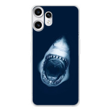 Силіконовий бампер з картинкою звірів для Nothing CMF Phone 2 Pro (Пащу Акули)