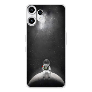 Силиконовый Чехол с принтом "Космонавты" на Nothing CMF Phone 2 Pro – Космонавт романтик