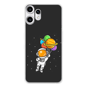 Силиконовый Чехол с принтом "Космонавты" на Nothing CMF Phone 2 Pro – Космонавт с шариками