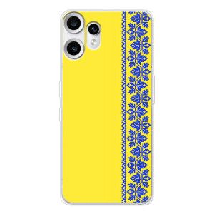 Силиконовый Чехол на Nothing CMF Phone 2 Pro (Вышиванка на желтом)