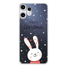 Зимние Чехлы для Нотинг СМФ Фон 2 Про - прозрачный фон (Рождественский заяц)
