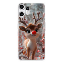 Яркий чехол для Nothing CMF Phone 2 Pro с Зимними Оленятами