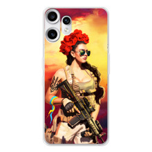 ЗСУ Чохли (TPU) для Nothing CMF Phone 2 Pro (Жінка солдат)
