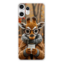 Друкований чохол 'Звірята з кавою' для Nothing CMF Phone 2 Pro – Жираф з кавою