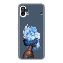 Чехлы (ART) Цветы на Nothing Phone 1 (VPrint) (Цветы на голове)
