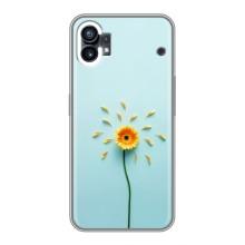 Чехлы с Цветами для Nothing Phone 1 (VPrint) (Желтый цветок)