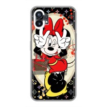 Чехол Disney Mouse Nothing Phone 1 (PREMIUMPrint) (Минни peace)