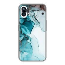 Чехол для Насинг Фон 1 - с принтом (Дизайнерские) (AlphaPrint) (Бирюзовый мрамор)