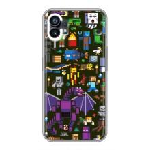 Чехол Майнкрафт на Nothing Phone 1 (AlphaPrint) Minecraft
