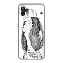 Чехол с печатью для Nothing Phone 1 - (Мода) (AlphaPrint) (Фото девочки)