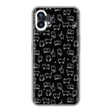 Чехол на тематику: Коты для Nothing Phone 1 (Котики на черном)