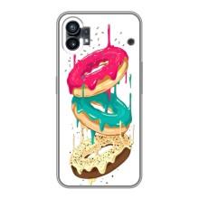 Чехол с изображением  вкусной еды для Nothing Phone 1 – Сочные пончики