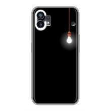 Чохол з картинками на чорному фоні для Nothing Phone 1 – Лампочка