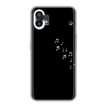 Чохол з картинками на чорному фоні для Nothing Phone 1 – Ноти
