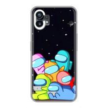 Чехол Амонг Ас для Nothing Phone 1 (AlphaPrint) – Скины в космосе