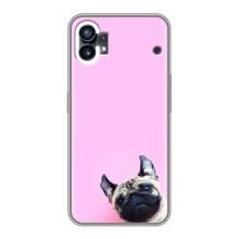 Бампер для Nothing Phone 1 з картинкою "Песики" (Собака на рожевому)