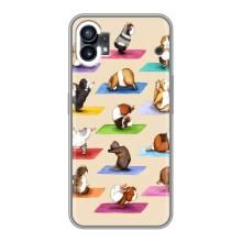 Чехол с Прикольным принтом на Nothing Phone 1 (Ёга свинок)