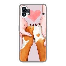 Чехол (ТПУ) Милые собачки для Nothing Phone 1 – Любовь к собакам
