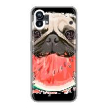 Чехол (ТПУ) Милые собачки для Nothing Phone 1 – Смешной Мопс