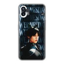 Чехлы Венсдей на Nothing Phone 1 Уэнсдей (AlphaPrint) (Уэнздей кошка)